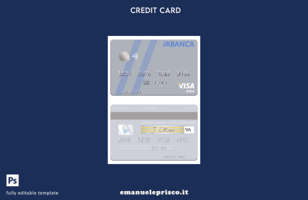 stile verificato Modello di carta di debito visto Portogallo Abanca